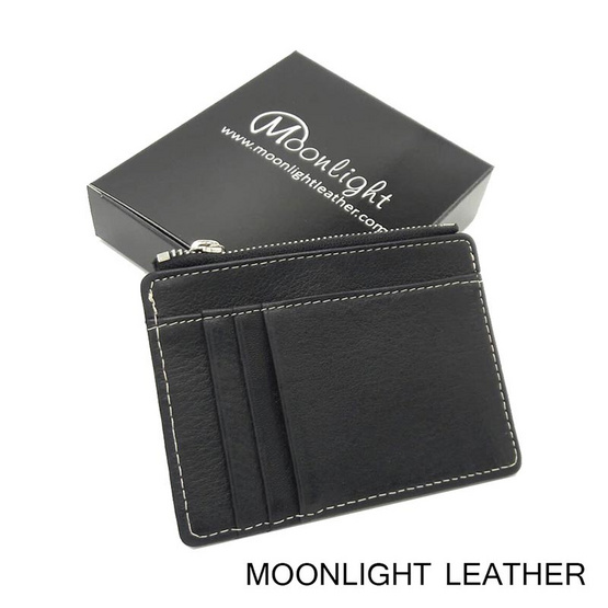 Moonlight AC027BKO กระเป๋าใส่เหรียญ ใส่บัตรหนังแท้ รุ่น Pure