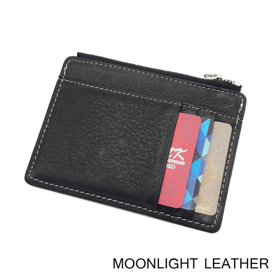 Moonlight AC027BKO กระเป๋าใส่เหรียญ ใส่บัตรหนังแท้ รุ่น Pure