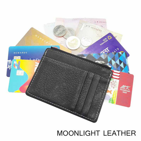 Moonlight AC027BKO กระเป๋าใส่เหรียญ ใส่บัตรหนังแท้ รุ่น Pure