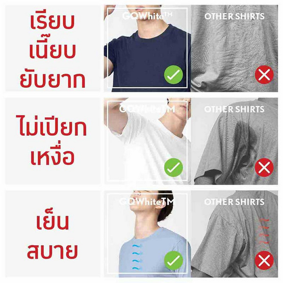 GQ เสื้อยืดสีฟ้า