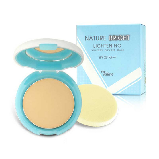 Tellme แป้งผสมรองพื้น Nature Bright Lightenning Two-Way Powed Cake SPF20 PA+++ 10 g