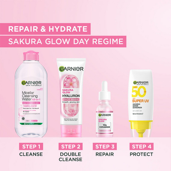 การ์นิเย่ ซากุระ โกลว์ ไฮยาลูรอน เฟส วอช 100 มล.