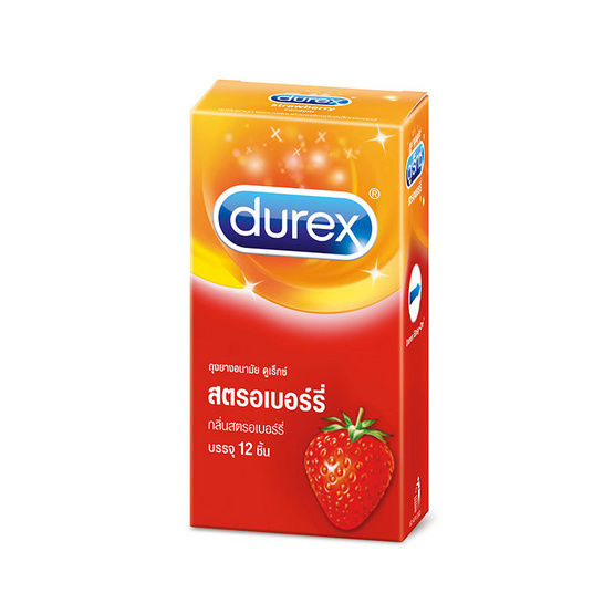 Durex ถุงยางอนามัย สตรอเบอร์รี่ บรรจุ 12 ชิ้น