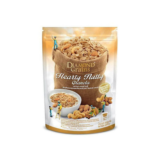 ไดมอนด์เกรนส์กราโนล่าฮาร์ทตี้นัทตี้ 220 กรัม