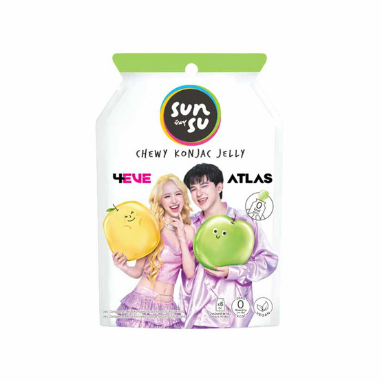 ซันซุ เยลลี่ผสมบุกกลิ่นแอปเปิ้ล & ส้ม 96 กรัม (แพ็ก 6 ชิ้น)