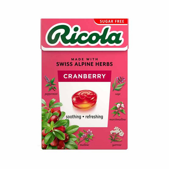 ริโคลา ลูกอมชูการ์ฟรี แครนเบอรี่ 40 กรัม