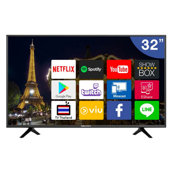 Worldtech Android Smart TV HD Ready ขนาด 32 นิ้ว รุ่น WT-LED3201 (WTTVSM32HDR210000A)