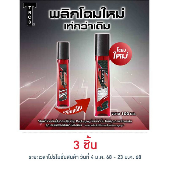 ทรอส อันล็อค โคโลญ (สีแดง) 100 มล.