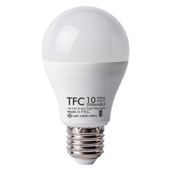 TFC LED A60 ปรับหรี่แสง 10 วัตต์ ขั้ว E27 แสงเดย์ไลท์ -ขาว