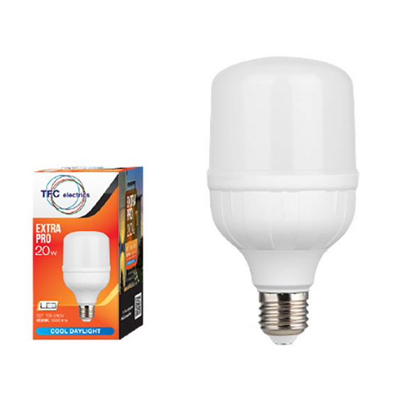 TFC หลอด LED เอ็กตร้าโปร 20 วัตต์ ขั้ว E27 แสงเดย์ไลท์ - ขาว