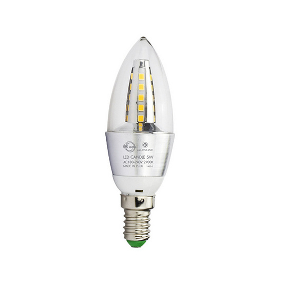 TFC หลอด LED CANDLE 5 วัตต์ ขั้ว E14 แสงเดย์ไลท์ -ขาว TFC หลอด LED CANDLE 5 วัตต์ ขั้ว E14 แสงเดย์ไลท์ -ขาว