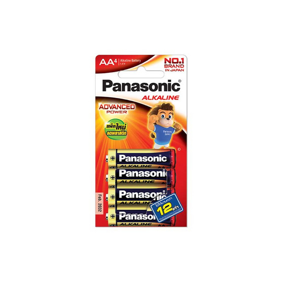 Panasonic ถ่านอัลคาไลน์ AA (แพ็ก 4 ก้อน)