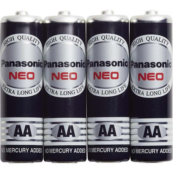 Panasonic ถ่านโซนิค AA ดำ R6N (แพ็ก 4 ก้อน)