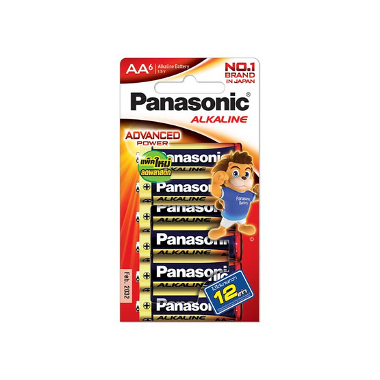 Panasonic ถ่านอัลคาไลน์AA แพ็ก 6 (3 แพ็ก 18ก้อน)