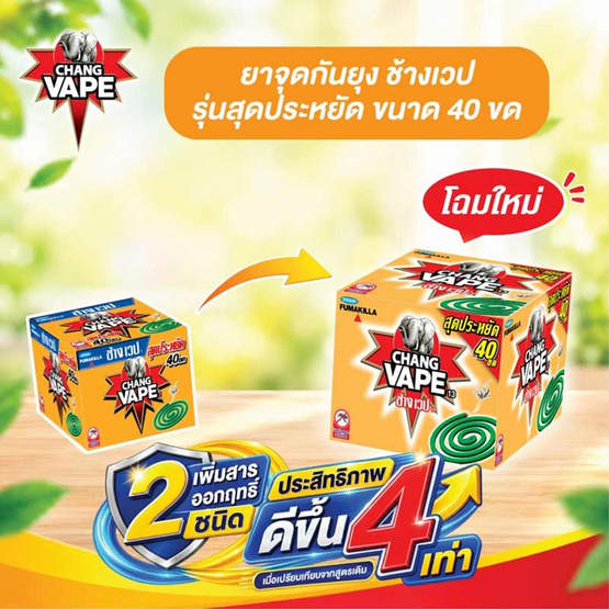 ช้างเวป ยาจุดกันยุง 40 ขด