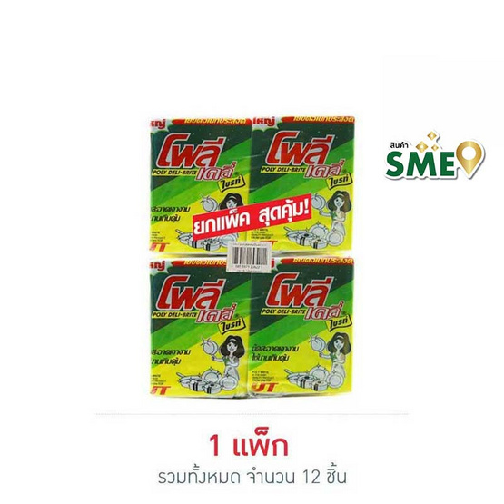 โพลีไบรท์เดลี่ ใยขัดอเนกประสงค์ (แพ็ก 12 ชิ้น)