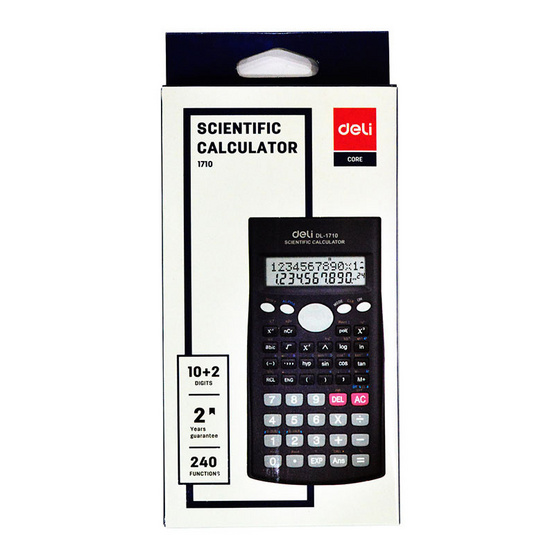 Deli 1710 Scientific Calculator เครื่องคิดเลขวิทยาศาสตร์ สีดำ