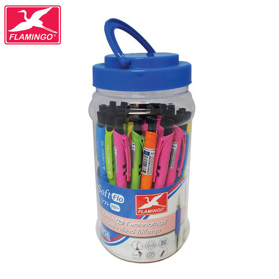 Flamingo ปากกาลูกลื่น D-Pen รุ่น B09 หมึกน้ำเงิน 0.5 มม. (แพ็ก 50 ด้าม) Flamingo ปากกาลูกลื่น D-Pen รุ่น B09 หมึกน้ำเงิน 0.5 มม. (แพ็ก 50 ด้าม)