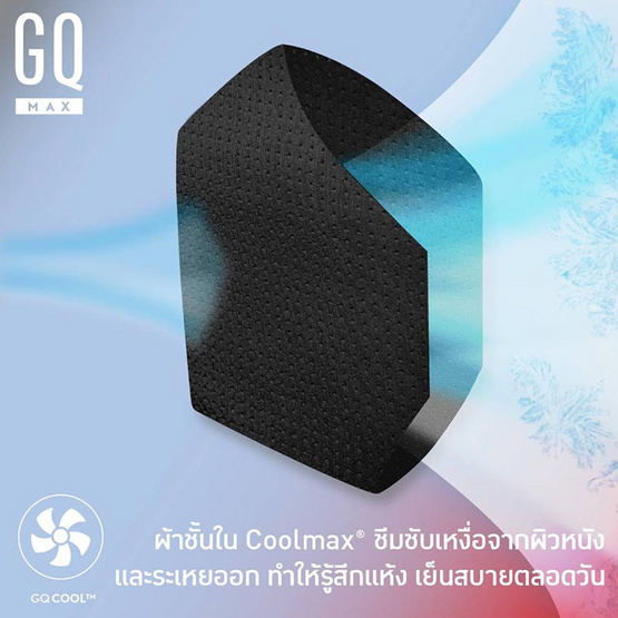 GQ Max หน้ากากผ้าสะท้อนน้ำและกันฝุ่น PM สีดำ