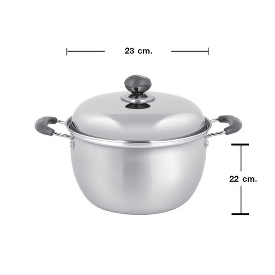 RRS หม้อสแตนเลส 2 หู 23 cm. (EJC-24)