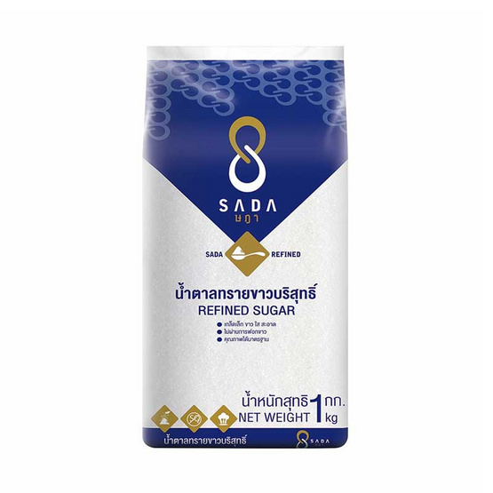 ษฎา น้ำตาลทรายขาวบริสุทธิ์ 1 กก. ษฎา น้ำตาลทรายขาวบริสุทธิ์ 1 กก.