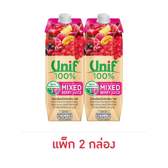 ยูนิฟ น้ำผักผลไม้รวม ผสมมิกซ์เบอรี่ 100% 1,000 มล. ยูนิฟ น้ำผักผลไม้รวม ผสมมิกซ์เบอรี่ 100% 1,000 มล.