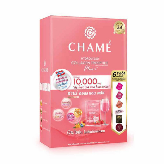 Chame ชาเม่ คอลลาเจนไตรเปปไทด์ พลัส 15 กรัม บรรจุ 6 ซอง