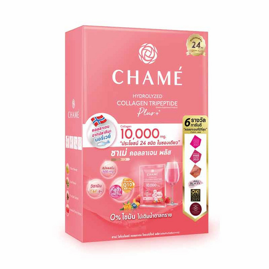 Chame ชาเม่ คอลลาเจนไตรเปปไทด์ พลัส 15 กรัม บรรจุ 6 ซอง