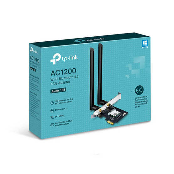 TP-Link อุปกรณ์เชื่อมต่อสัญญาณ Archer T5E AC1200 Wi-Fi Bluetooth 4.2 PCIe Adapter