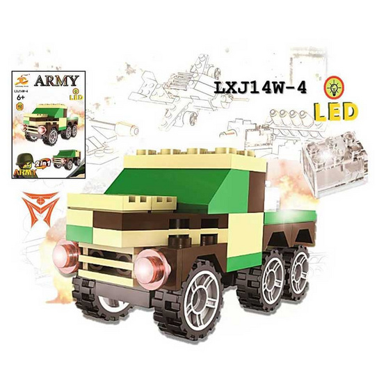 TM QMAN ตัวต่อ Army 2in1 มี LED คละแบบ (เซต 3 กล่อง)