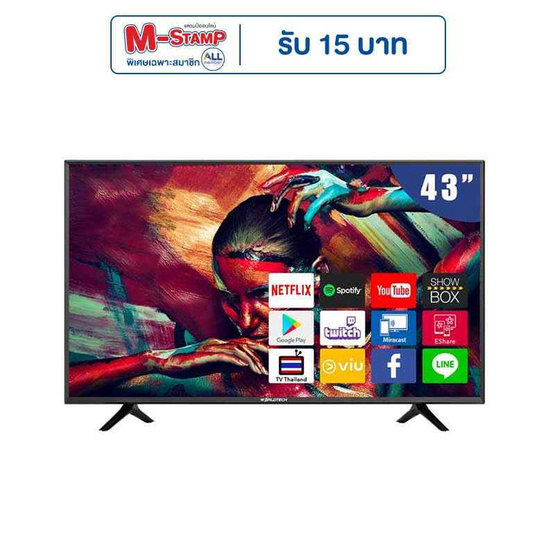Worldtech Android TV FULL HD ขนาด 43 นิ้ว รุ่น WT-LED4001 (WTTVSM43FHD210000A)