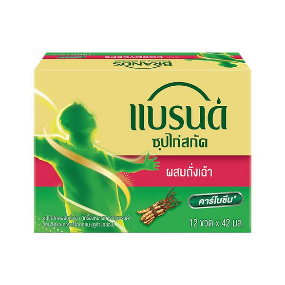 แบรนด์ ซุปไก่สกัด ผสมถั่งเช่า 42 มล. (แพ็ก 12 ขวด)