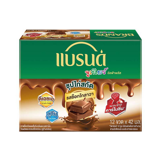 แบรนด์จูเนียร์ ซุปไก่สกัด รสช็อกโกลาวา 42 มล. (แพ็ก 12 ขวด)