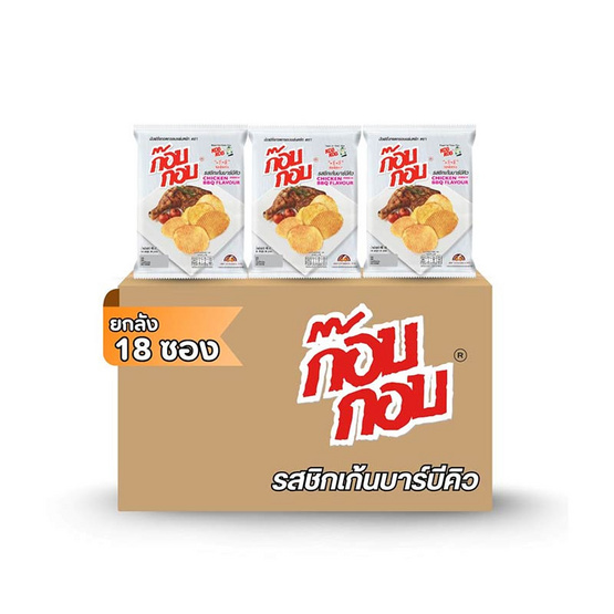 ก๊อบกอบ มันฝรั่งทอดกรอบแผ่นหยัก รสชิกเก้นบาร์บีคิว 46 กรัม (ยกลัง 18 ชิ้น) ก๊อบกอบ มันฝรั่งทอดกรอบแผ่นหยัก รสชิกเก้นบาร์บีคิว 46 กรัม (ยกลัง 18 ชิ้น)