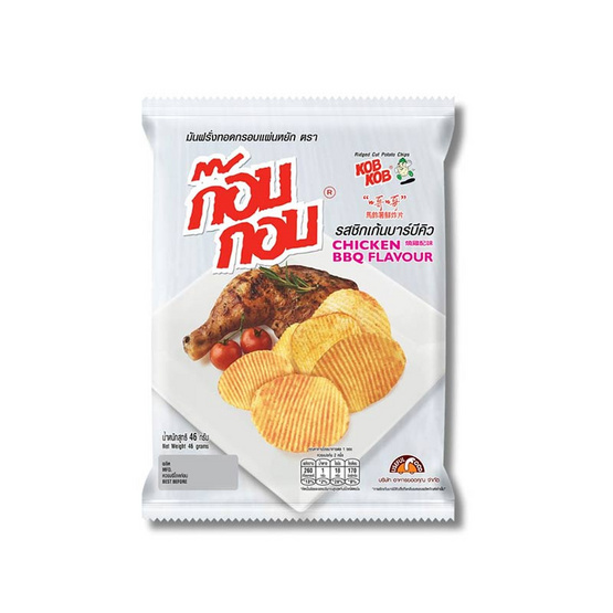 ก๊อบกอบ มันฝรั่งทอดกรอบแผ่นหยัก รสชิกเก้นบาร์บีคิว 46 กรัม (ยกลัง 18 ชิ้น) ก๊อบกอบ มันฝรั่งทอดกรอบแผ่นหยัก รสชิกเก้นบาร์บีคิว 46 กรัม (ยกลัง 18 ชิ้น)