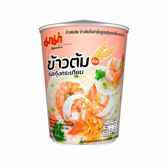 มาม่าข้าวต้มคัพ รสกุ้งกระเทียม 40 กรัม (แพ็ก 6 ชิ้น)