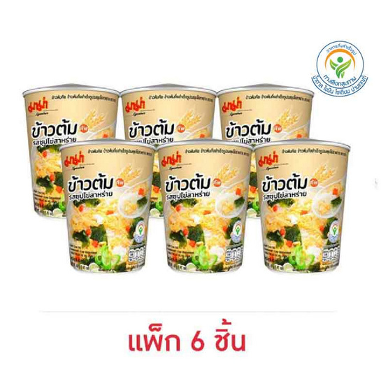 มาม่าข้าวต้มคัพ รสซุปไข่สาหร่าย 40 กรัม (แพ็ก 6 ชิ้น)