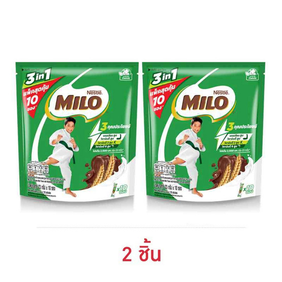 ไมโล แอคทิฟโก 3in1 สูตรปกติ 230 กรัม (23 กรัม x 10 ซอง)