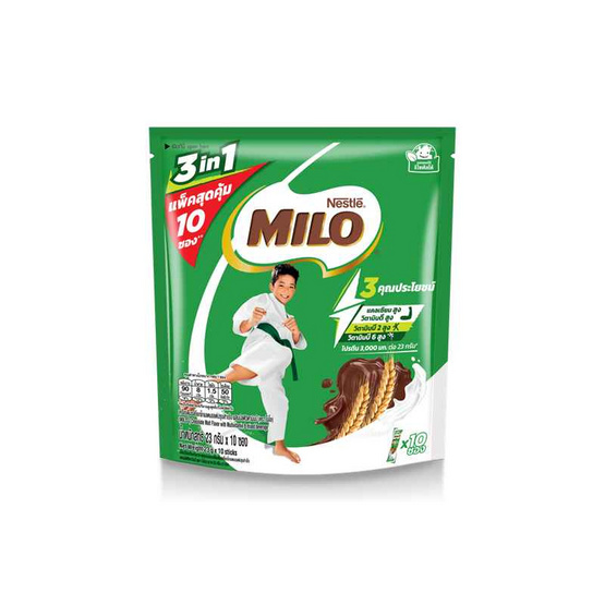 ไมโล แอคทิฟโก 3in1 สูตรปกติ 230 กรัม (23 กรัม x 10 ซอง)