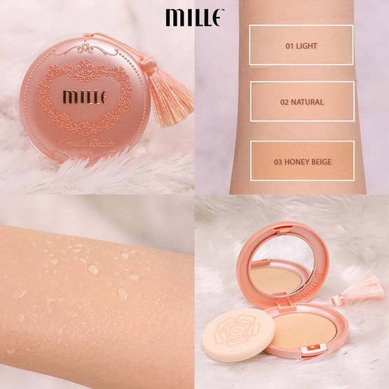 MILLE แป้งสเนลคอลลาเจน Snail Collagen Pact SPF25 PA++ 11 g