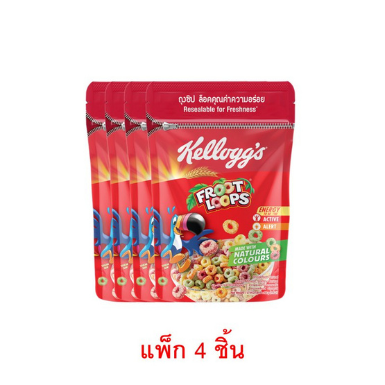 สั่งจอง เคลล็อกส์ ฟรุตลูปส์ ถุง 55 กรัม (แพ็ก 4 ชิ้น)