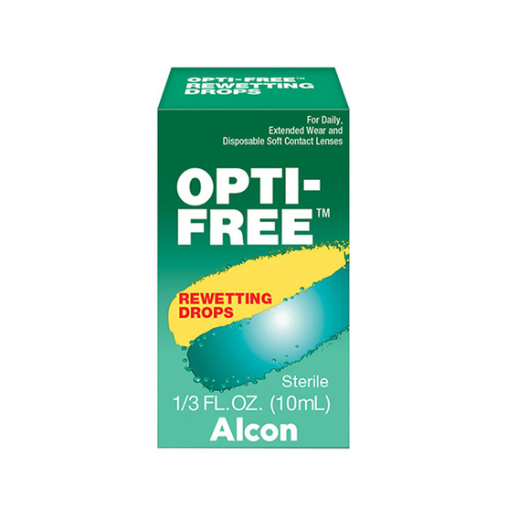 น้ำยาหล่อลื่นคอนแทคเลนส์ Opti-Free Rewetting ขนาด 10 มล.