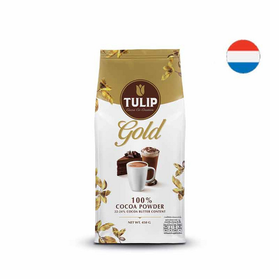 ทิวลิปโกลด์ เครื่องดื่มโกโก้ชนิดไขมันโกโก้ 22-24% 450 กรัม