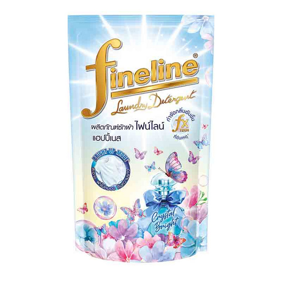 ไฟน์ไลน์ น้ำยาซักผ้า แฮปปี้เนส สีฟ้า 400 มล. ไฟน์ไลน์ น้ำยาซักผ้า แฮปปี้เนส สีฟ้า 400 มล.