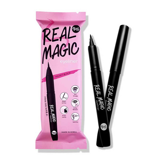 Gisel อายไลเนอร์ Real Magic Eyeliner #Velvet Black