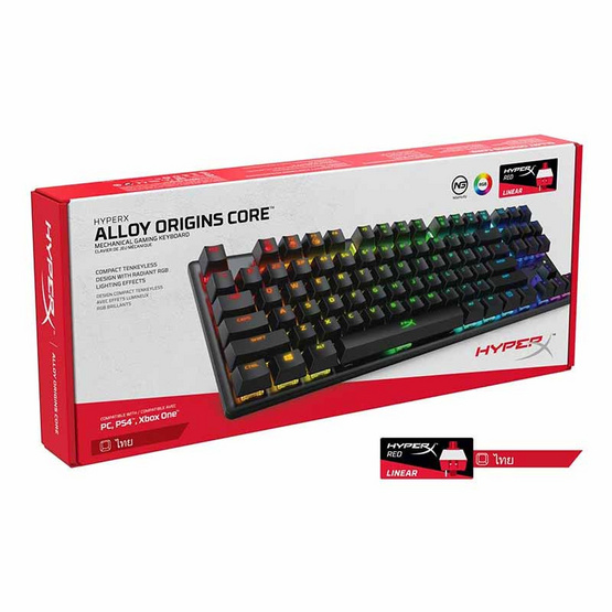 HyperX คีย์บอร์ดเกม Alloy Origins Core Blue Switch