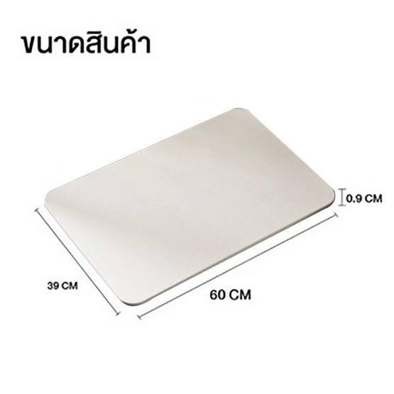 TS Modern Living พรมหินเช็ดเท้า 60 x 39 CM สีเทา รุ่น MAT0001GY