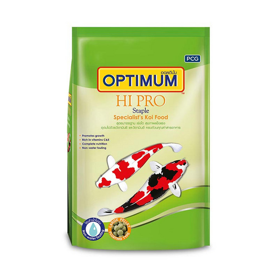 Optimum ไฮโปร อาหารปลาคาร์พ สูตรมาตรฐาน (เม็ดกลาง) ขนาด 7 กก.