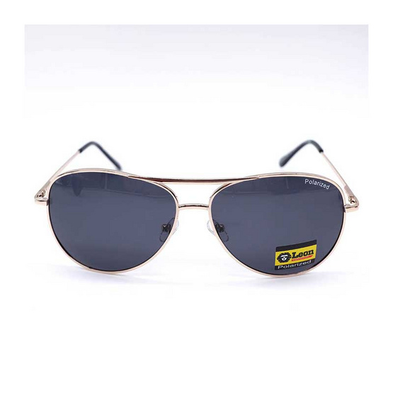 Leon แว่นกันแดด Polarized รุ่น SME+A070 ลีออง กรอบสีทอง เลนส์สีดำ