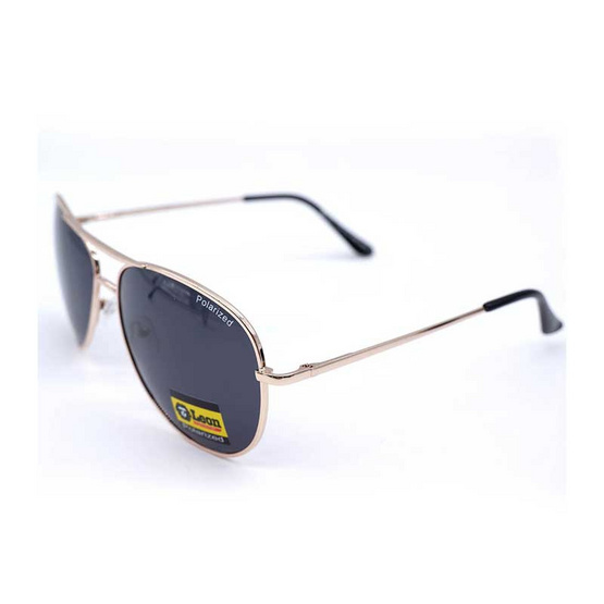 Leon แว่นกันแดด Polarized รุ่น SME+A070 ลีออง กรอบสีทอง เลนส์สีดำ